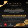 FOUNDER & CEO, MRS PRITI AGARWAL, AWARDED AS THE GLOBAL EDUPRENEUR OF THE YEAR/INDIA