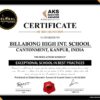 BILLABONG HIGH INTERNATIONAL SCHOOL, CANTONMENT, KANPUR, INDIA AWARDED FOR BEING AN EXCEPTIONAL SCHOOL IN BEST PRACTICES